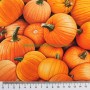 Tela Calabazas halloween y castañada Naranja en tienda telas y merceria 2