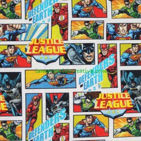 Tela Liga de la Justicia Licencia DC Comics Algodón 1