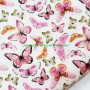 Tela Mariposas Rosa Algodón Patchwork y costura la margarida creativa 5