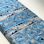 Tela Navidad Japonesa Ponsetia Azul Holiday Flourish Metalic 1