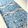 Tela Navidad Japonesa Ponsetia Azul Holiday Flourish Metalic 2