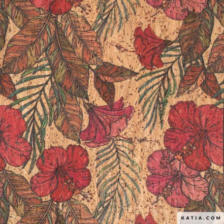 Tejido de corcho Cork Print Hybiscus TEJIDO DE CORCHO CORK PRINT HYBISCUS