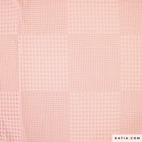 TELA WAFFLE NIDO DE ABEJA EN COLOR ROSA