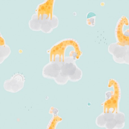 TELA GIRAFFE INFANTIL ALGODÓN 100%