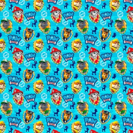 TELA INFANTIL PATRULLA CANINA LICENCIA FONDO AZUL