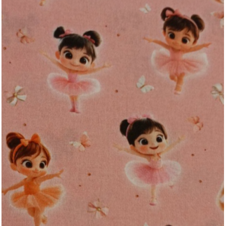 Tela bailarinas danza y ballet. estampado digital 3d lamargaridacreativa