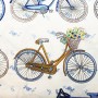 Tela patchwork Vintage retro ciudades bicicletas clásicas lamargaridacreativa