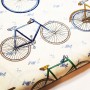 Tela patchwork Vintage retro ciudades bicicletas clásicas 1