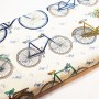 Tela patchwork Vintage retro ciudades bicicletas clásicas 2