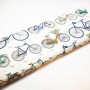 Tela patchwork Vintage retro ciudades bicicletas clásicas  3