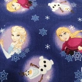 Tela patchwork Disney Frozen Elsa, Anna y Olaf