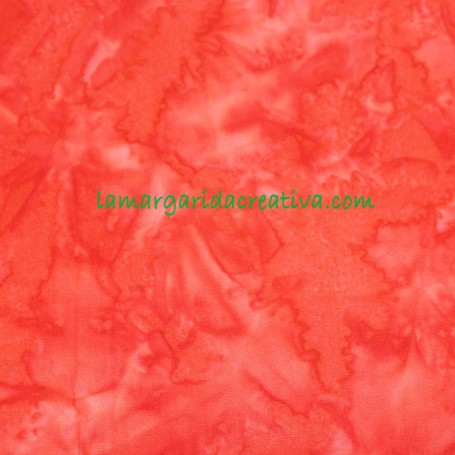 Tela patchwork batik Roja con aguas 4