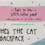 Kit patchwork Mochila Infantil Kitty Gatita Patches the cat backpack