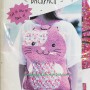 Kit patchwork Mochila Infantil Kitty Gatita rosa y lila 5