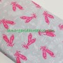 Tela patchwork zapatillas de ballet rosas made in Korea lamargaridacreativa 2