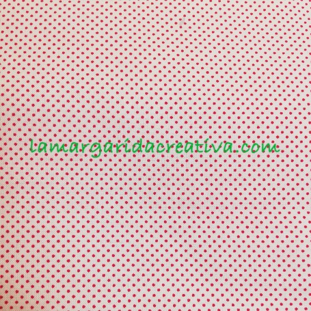 Tela patchwork Tilda mini topito rojo fondo blanco lamargaridacreativa 4