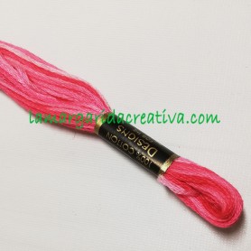Hilo mouline madeja algodon para diy matizado rosa  lamargaridacreativa.com