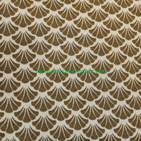Tela patchwork estampada conchas marrón lamargaridacreativa 2