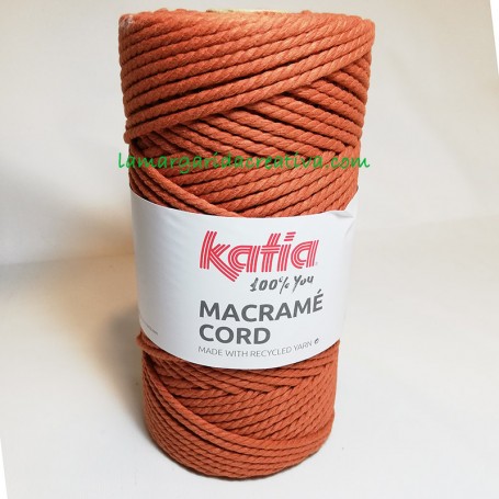 Hilo macramé cord reciclado katia color teja lamargaridacreativa 5