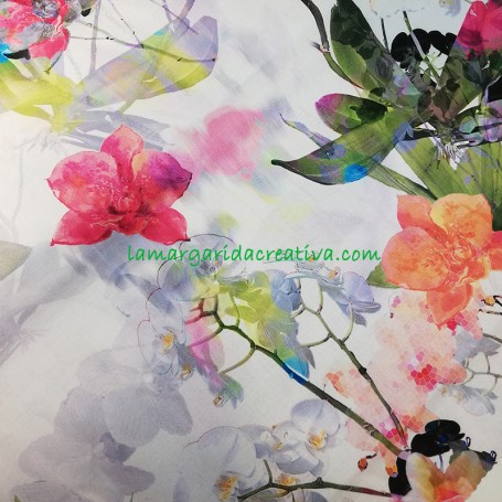 Tela patchwork estampado floral digital lamargaridacreativa