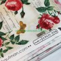 Tela patchwork estampado floral letrero rosas rojas 3
