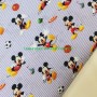 Tela patchwork Disney Mickey futbol y basquet rayas en la margaridacreativa 2