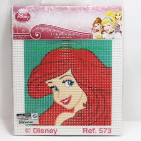 Kit labores infantil medio punto Disney Sirenita Ariel en lamargaridacreativa 2