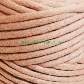 Hilo cuerda macramé fibras recicladas color rosa palo lamargaridacreativa 2