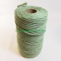 Hilo cuerda urdimbre macramé fibras recicladas verde empolvado lamargaridacreativa 3