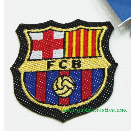 Escudo oficial f. c. Barcelona Parche bordado termoadhesivo Pequeño 1