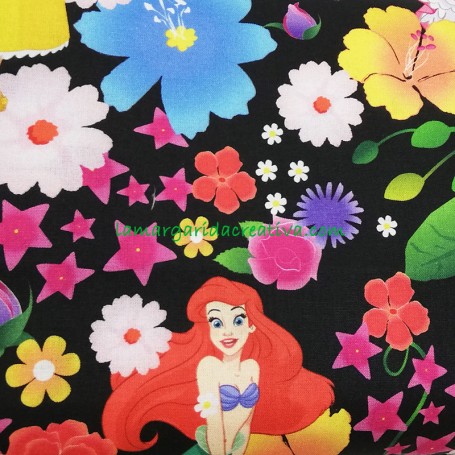 Tela patchwork princesas Disney Sirenita licencia en lamargaridacreativa 6