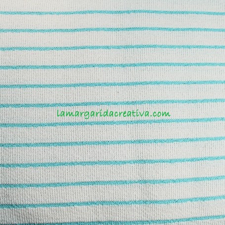 Tela toalla stripes Aqua katiafabrics  en lamargaridacreativa 4