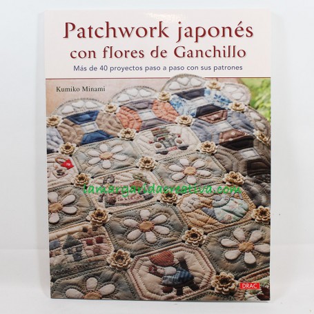 Libro Patchwork Japonés con flores de Ganchillo