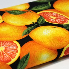 Tela patchwork cocina fruta naranja 3