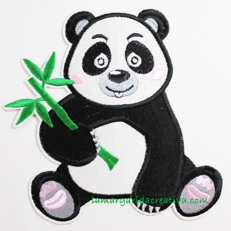 Aplicación termoadhesiva Oso Panda Parche lamargaridacreativa 1