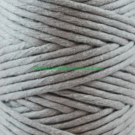 Macramé Gris Oscuro Hilo cordón cuerda fibras recicladas 4mm en lamargaridacreativa