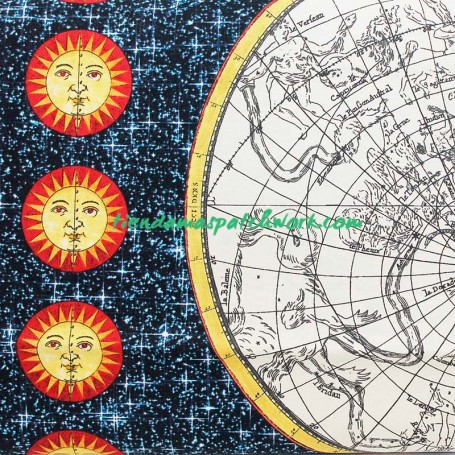 Tela patchwork Galileo Mapa Mundi 3