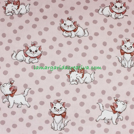 Tela Algodón Gatita Marie Aristogatos en tienda telas y mercería barcelona la margarida creativa 5