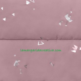 Tejido para abrigo y saco acolchado rosa padded silver print pink en tienda telas merceria la margarida creativa 1