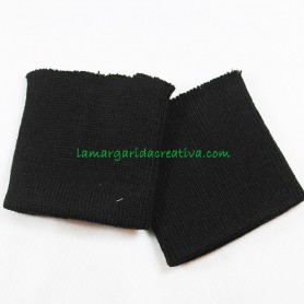 Puños elásticos Negro para sudaderas y chandals y pantalones 700 1