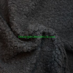 Tela tejido borreguito borrego color negro en lamargaridacreativa 1